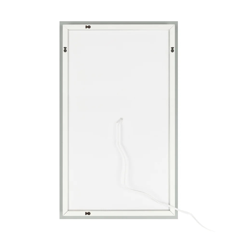 Wall Mounted Lighted Vanity Mirror LED Bathroom Mirror anti Fog and IP67 Waterproof, Rectangle 40"X24" Silver